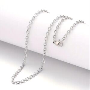 Stainless Steel Necklace Cable Chain With Lobster Clasp